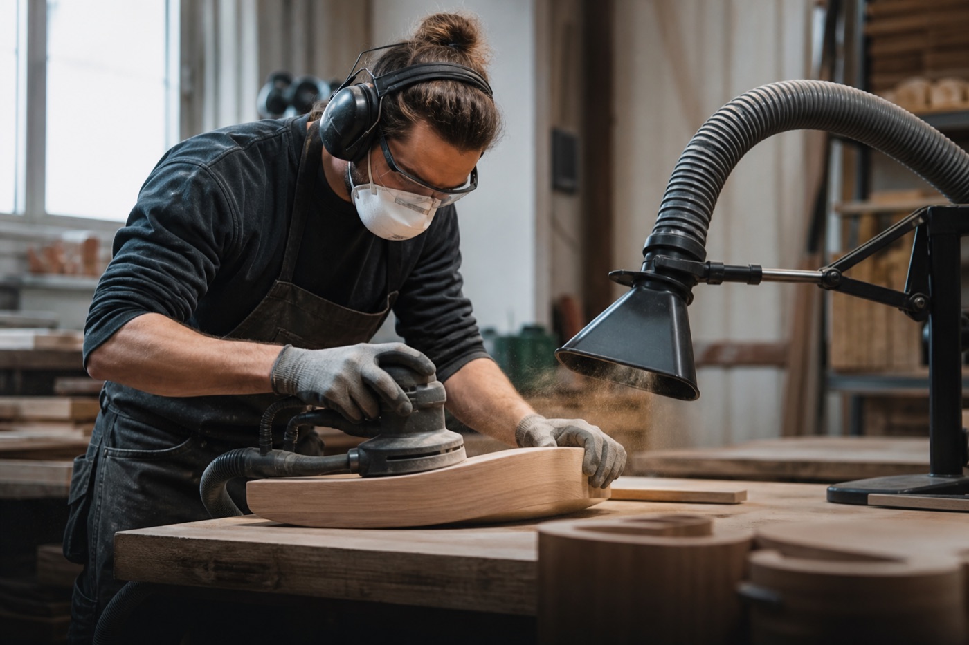 Holz: Anwendung mit passender Absaugtechnik