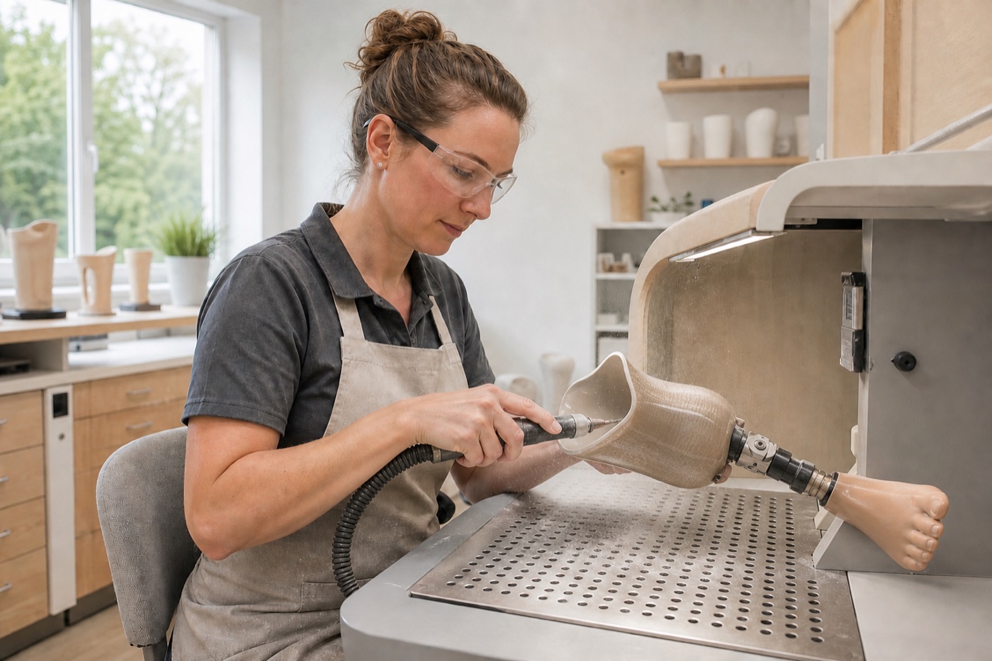 Orthopädie: Anwendung mit passender Absaugtechnik